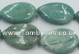 CDB22 22*30mm flat teardrop natural new dragon blood jasper beads