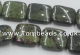 CDB221 15.5 inches 20*20mm square natural dragon blood jasper beads