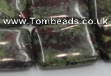 CDB223 15.5 inches 22*30mm rectangle natural dragon blood jasper beads