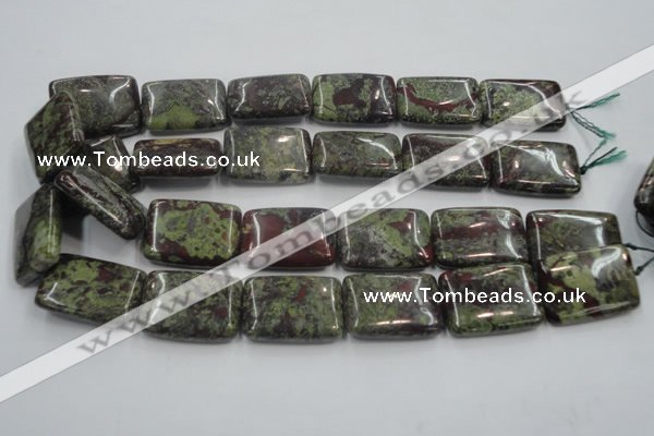 CDB223 15.5 inches 22*30mm rectangle natural dragon blood jasper beads