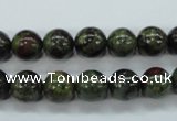 CDB230 15.5 inches 10mm round natural dragon blood jasper beads