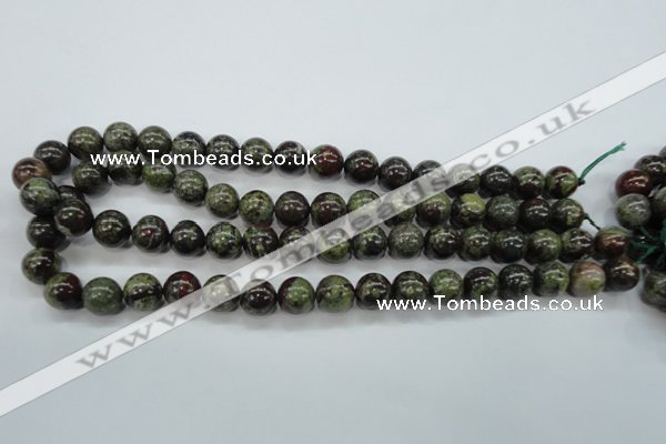 CDB231 15.5 inches 12mm round natural dragon blood jasper beads