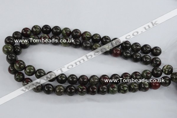 CDB254 15.5 inches 14mm round natural dragon blood jasper beads