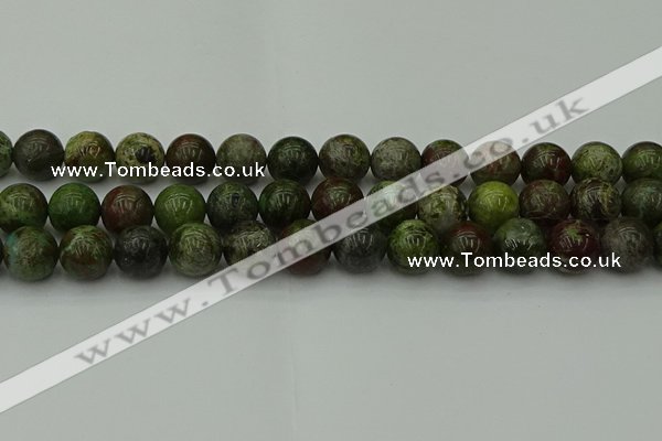 CDB305 15.5 inches 14mm round dragon blood jasper beads wholesale