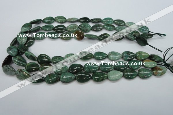 CDB33 15.5 inches 13*18mm flat teardrop new dragon blood jasper beads