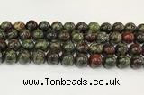 CDB344 15.5 inches 12mm round dragon blood jasper beads wholesale