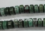 CDB38 15.5 inches 6*10mm tyre new dragon blood jasper beads