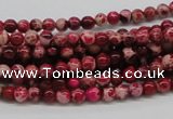 CDE01 15.5 inches 4mm round dyed sea sediment jasper beads