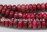 CDE07 15.5 inches 5*10mm rondelle dyed sea sediment jasper beads