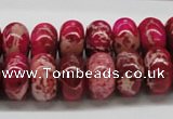 CDE08 15.5 inches 10*16mm rondelle dyed sea sediment jasper beads