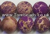 CDE1023 15.5 inches 10mm round matte sea sediment jasper beads