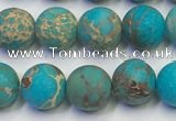 CDE1026 15.5 inches 6mm round matte sea sediment jasper beads