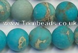 CDE1028 15.5 inches 10mm round matte sea sediment jasper beads