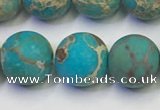 CDE1029 15.5 inches 12mm round matte sea sediment jasper beads