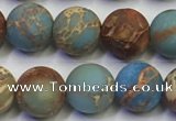 CDE1032 15.5 inches 8mm round matte sea sediment jasper beads