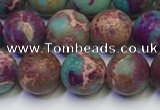 CDE1036 15.5 inches 6mm round matte sea sediment jasper beads