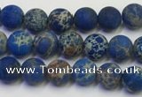 CDE1040 15.5 inches 4mm round matte sea sediment jasper beads