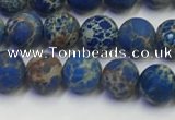 CDE1041 15.5 inches 6mm round matte sea sediment jasper beads