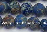 CDE1042 15.5 inches 8mm round matte sea sediment jasper beads