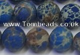 CDE1043 15.5 inches 10mm round matte sea sediment jasper beads