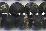 CDE1048 15.5 inches 10mm round matte sea sediment jasper beads