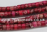 CDE11 15.5 inches 4*6mm cylinder dyed sea sediment jasper beads