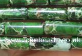 CDE1105 15.5 inches 4*13mm tube sea sediment jasper beads