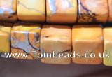 CDE1110 15.5 inches 8*8mm cube sea sediment jasper beads