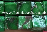 CDE1115 15.5 inches 8*8mm cube sea sediment jasper beads