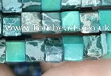 CDE1207 15.5 inches 4.5mm - 5mm cube sea sediment jasper beads