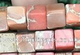 CDE1210 15.5 inches 6mm - 6.5mm cube sea sediment jasper beads