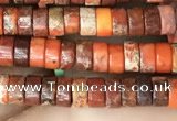 CDE1221 15.5 inches 2.5*4mm heishi sea sediment jasper beads