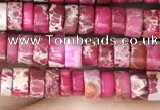 CDE1223 15.5 inches 2.5*4mm heishi sea sediment jasper beads