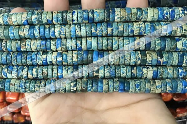 CDE1241 15.5 inches 3*8mm heishi sea sediment jasper beads