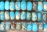 CDE1255 15.5 inches 2.5*4mm rondelle sea sediment jasper beads