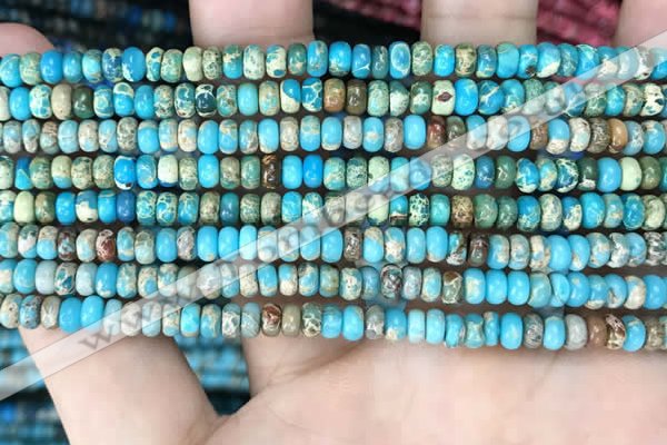 CDE1255 15.5 inches 2.5*4mm rondelle sea sediment jasper beads