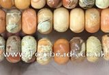 CDE1260 15.5 inches 4*6mm rondelle sea sediment jasper beads