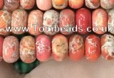 CDE1261 15.5 inches 4*6mm rondelle sea sediment jasper beads