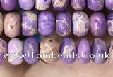 CDE1262 15.5 inches 4*6mm rondelle sea sediment jasper beads