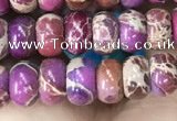 CDE1263 15.5 inches 4*6mm rondelle sea sediment jasper beads