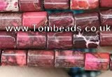 CDE1301 15.5 inches 4*6mm tube sea sediment jasper beads