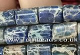 CDE1322 15.5 inches 6*8mm tube sea sediment jasper beads