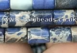 CDE1323 15.5 inches 6*8mm tube sea sediment jasper beads