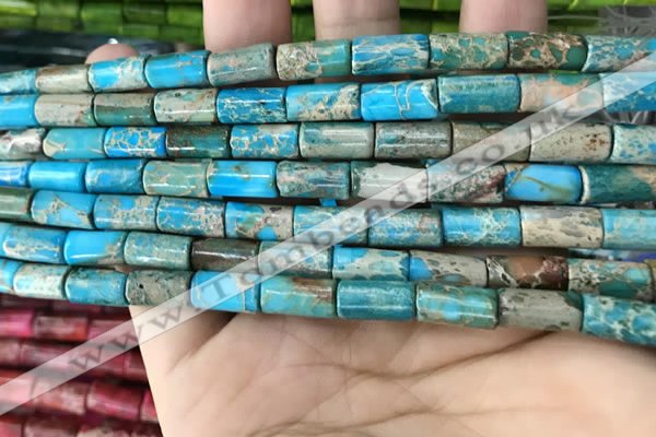 CDE1330 15.5 inches 6*12mm tube sea sediment jasper beads