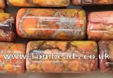 CDE1350 15.5 inches 8*16mm tube sea sediment jasper beads