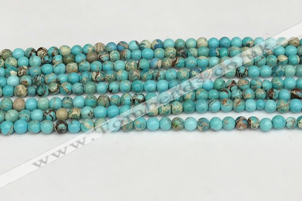 CDE1366 15.5 inches 4mm round sea sediment jasper beads wholesale