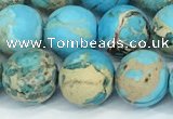 CDE1379 15.5 inches 10mm round matte sea sediment jasper beads