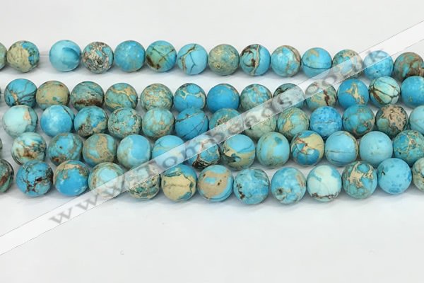 CDE1379 15.5 inches 10mm round matte sea sediment jasper beads