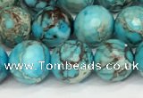 CDE1387 15.5 inches 10mm faceted round sea sediment jasper beads