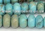 CDE1402 15.5 inches 6*10mm rondelle sea sediment jasper beads